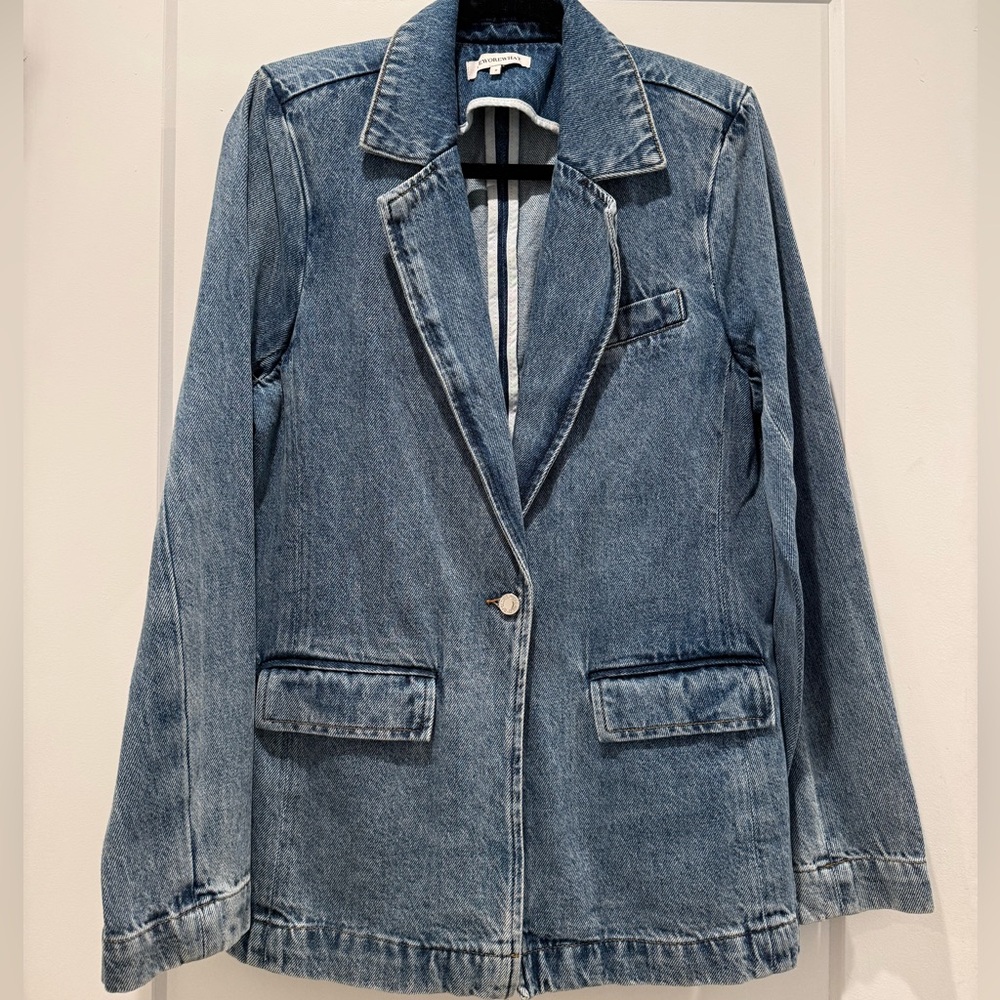 WeWoreWhat Denim Blazer Size Small